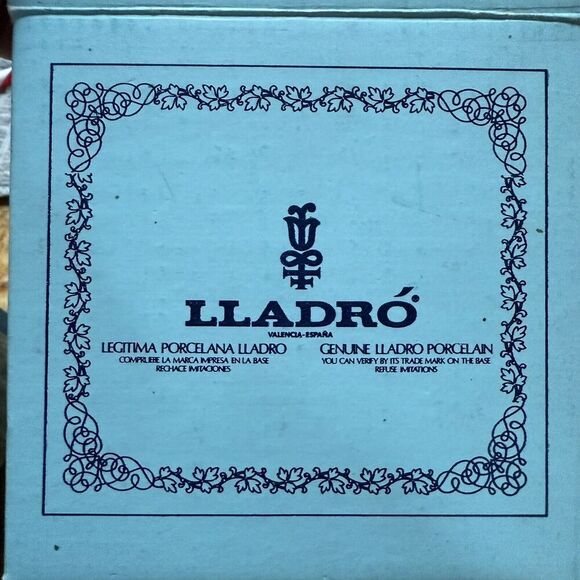 Vintage LLADRO Christmas Ball Ornament Pink Blue Porcelain Bisque 1990-Spain-#5 - Picture 7 of 7